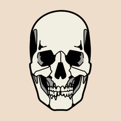 Twitch Badge Maker Featuring an Illustrated Skull for Gamers 6612