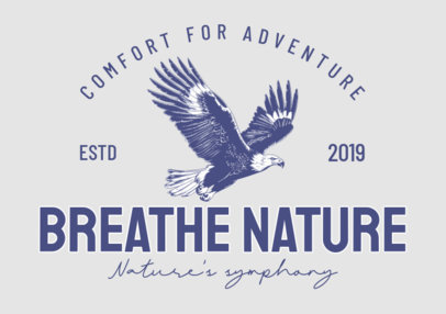 T-Shirt Label Generator for an Outdoor Clothing Brand With an Eagle Graphic ED-7007a