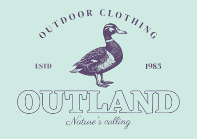 AI-Generated T-Shirt Label Template for Outdoor Attire Brands ED-7007g