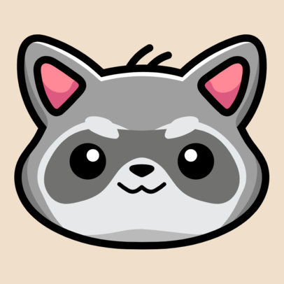 Twitch Sub Badge Maker Featuring a Cute Raccoon Graphic 6611