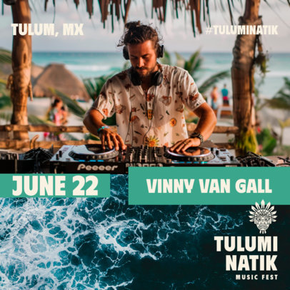 Instagram Post Maker for a Music Festival Event With a Mask Graphic 6527