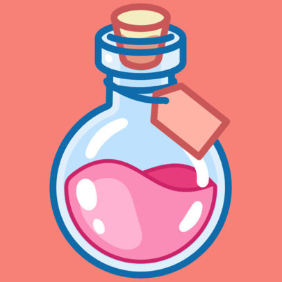 Cute Twitch Sub Badge Creator Featuring a Potion Bottle 6611f