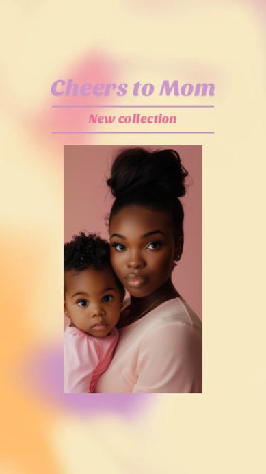 Instagram Story Video Creator with a Gradient Background for a Mother's Day New Collection
