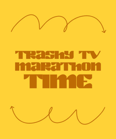 T-Shirt Design Template With a TV Marathon Theme Inspired by Real Housewives