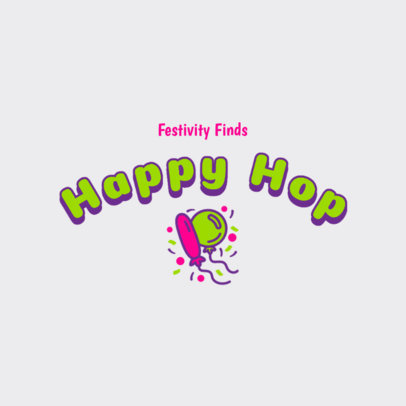 Logo Generator for a Party Supplies Store with Illustrated Balloons