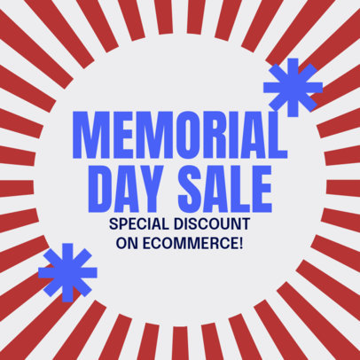 Instagram Post Maker Featuring a Big Memorial Day Sale 4169o-6607