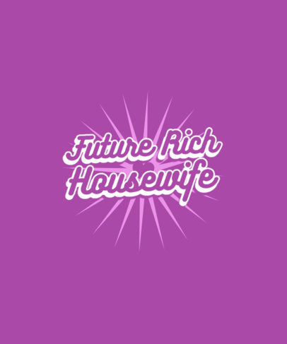 Quote T-Shirt Design Template Featuring a Colorful Layout and a Real Housewives-Inspired Theme