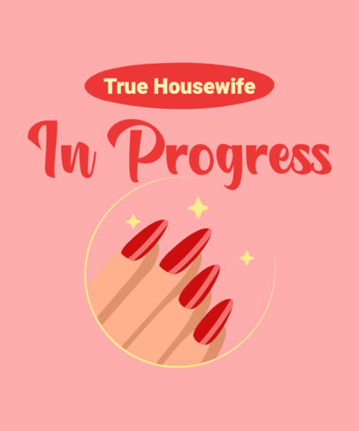 T-Shirt Design Maker With an Illustrated Hand With Red Nails Inspired by Real Housewives