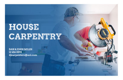 Horizontal Flyer Template to Promote Carpentry Work 287a