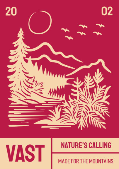 T-Shirt Label Design Generator Featuring an Outdoor Clothing Theme ED-7009i