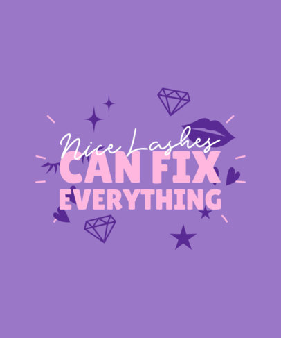 T-Shirt Design Maker With a Lashes Quote Inspired by Real Housewives