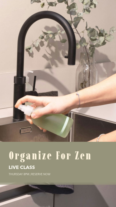 Instagram Story Maker for a Cleaning Live Class Event 
