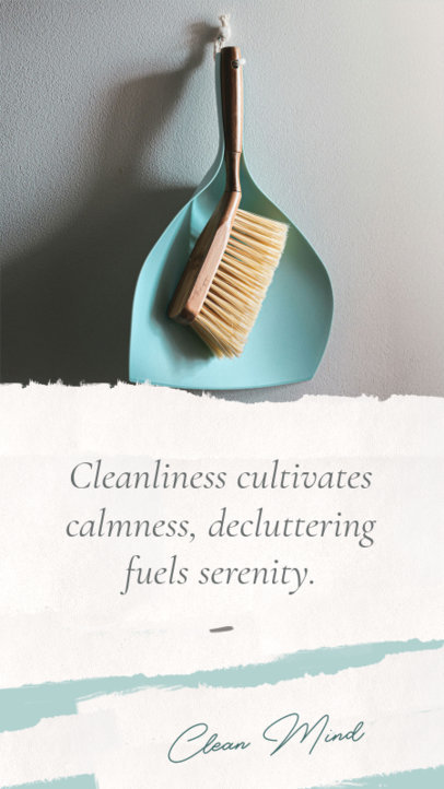 Instagram Story Generator With a Motivational Cleaning Quote 6621