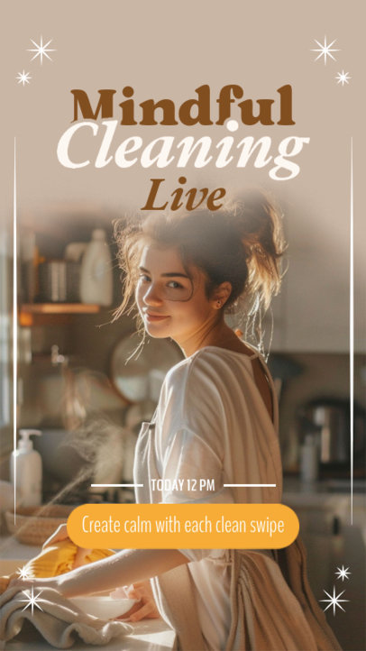 Instagram Story Template for a Mindful Cleaning Live Event 6621d