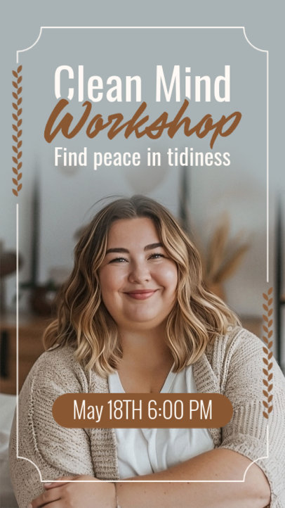 Workshop Event Instagram Story Maker Featuring a Cleaning Theme 6621e