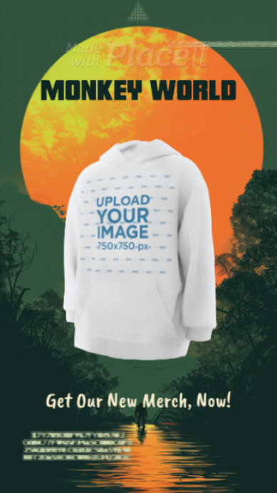 Spinning Hoodie Video to Promote a Merch Collection Inspired by an Apes Movie