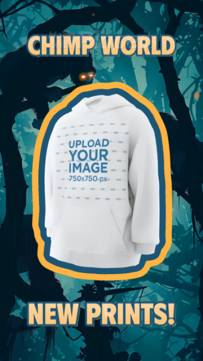 Pullover Hoodie Video With an Aesthetic Inspired by an Apes Movie 5651m 8451v