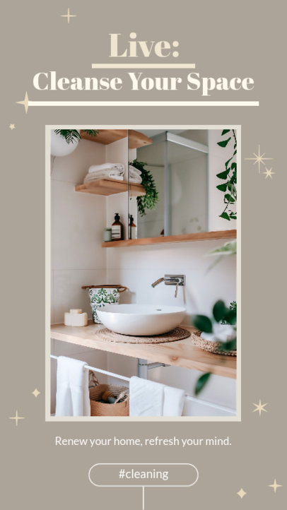 Instagram Story Creator for Cleaning Space Tips