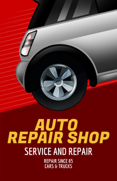 Online Flyer Maker for an Auto Shop with Vector Graphics