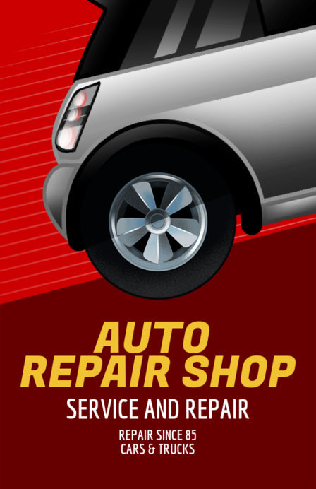Placeit - Online Flyer Maker for an Auto Shop with Vector Graphics