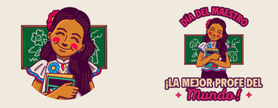 Illustrated Mug Design Creator to Wish a Happy Teacher's Day 6529f