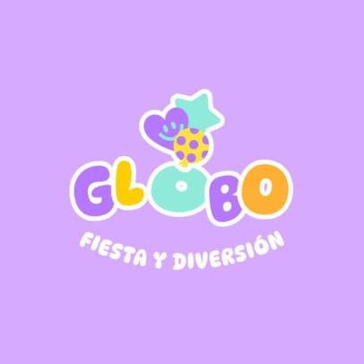 Party Supplies Store Logo Creator Featuring Festive Illustrations