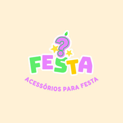 Placeit - Party Supplies Store Logo Generator with a Question Mark ...