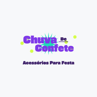 Logo Maker Featuring Festive Icons for a Party Supplies Store