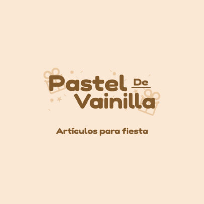 Logo Template for a Party Supplies Store Featuring Present Boxes