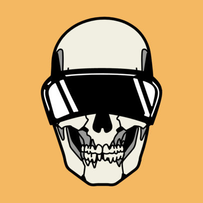 Twitch Badge Generator Featuring a Skull With Dark Gaming Glasses 6612a