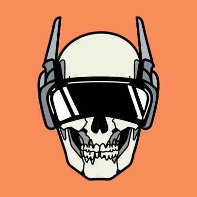 Twitch Badge Creator for Streamers With a Skull Graphic 6612b