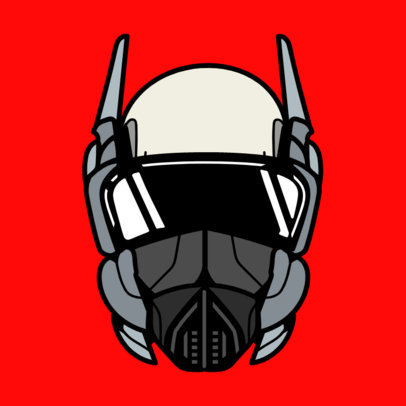 Gaming Twitch Badge Maker for a Stream Channel Featuring a Skull Illustration 6612d