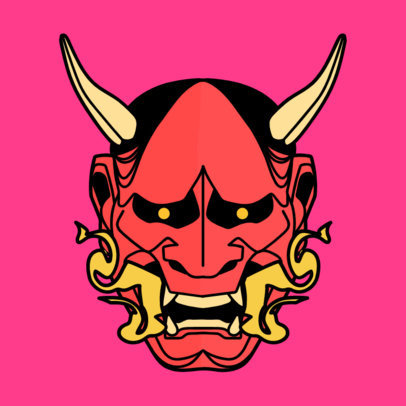 Devil Twitch Sub Badge Template for Gaming Streamers 6612g