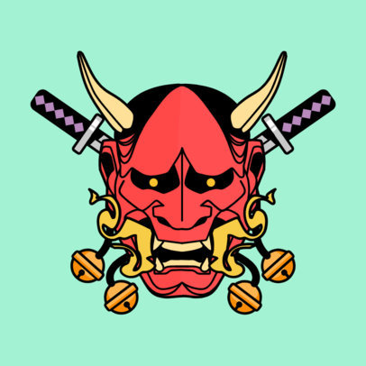 Twitch Sub Badge Generator for Gaming Players With a Devil Graphic 6612i