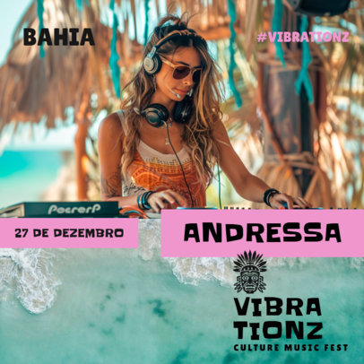 Instagram Post Template for a Culture and Music Festival 6527c