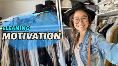 YouTube Thumbnail Maker for a Cleaning Motivation Channel 6623a