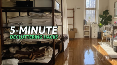 Influencer-Themed YouTube Thumbnail Maker for 5-Minute Decluttering Hacks 6623e