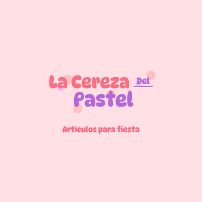 Logo Generator with a Colorful Typography for a Party Supplies Store