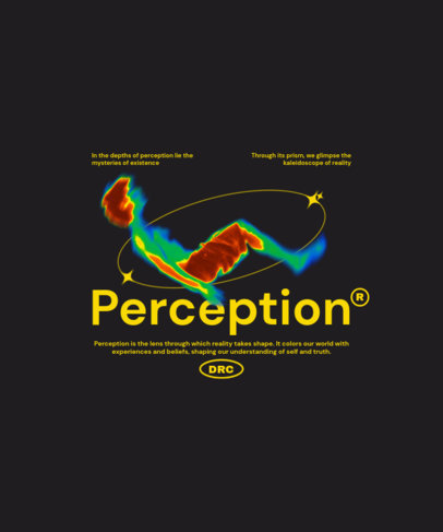 Modern T-Shirt Design Generator Featuring a Thermal Camera-Inspired Graphic ed7022