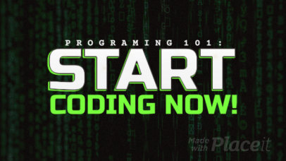 Intro Video Generator with Animated Text for an Educational Vlog About Web Coding 8005a 8512