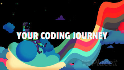 Intro Video Generator with a Wavy Rainbow for a Web Coding Learning Tutorial 262 8502