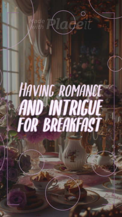 Instagram Story Vide Template Featuring a Historical Romance-Inspired Aesthetic 6085j 8557