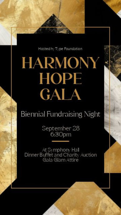 Instagram Story Video Maker with Animated Text for a Fundraiser Gala Invitation