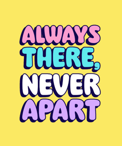 T-Shirt Design Creator with a Colorful Chunky Text About Friendship ed7029g