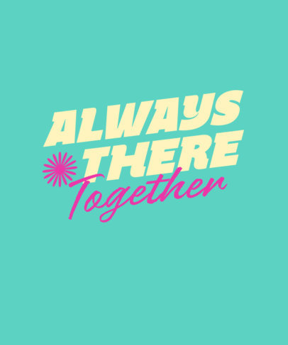 Holiday T-Shirt Design Template Featuring a Best Friends Day-Themed Quote