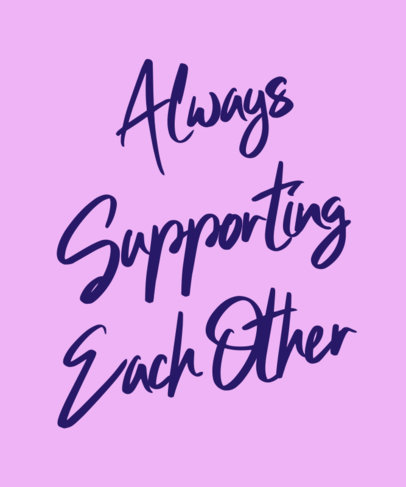 T-Shirt Design Creator With a Supporting Quote for BFF Day ED-7030b