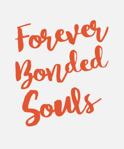 Cool T-Shirt Design Creator Featuring a Besties Quote ED-7030f