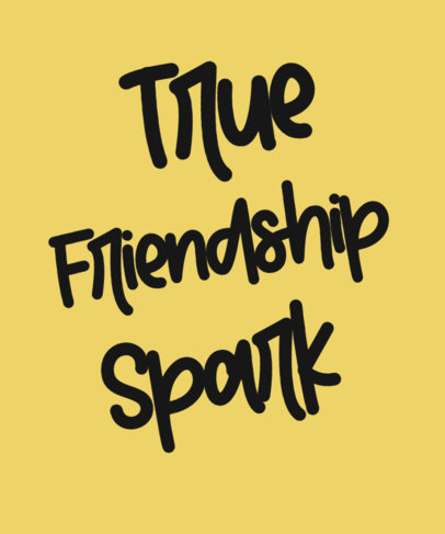 T-Shirt Design Maker With a Colorful Layout and BFF Day Quote