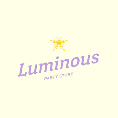 Party Store Logo Template Featuring a Star Graphic