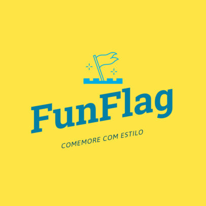 Logo Creator Featuring a Waving Flag for a Party Accessories Store